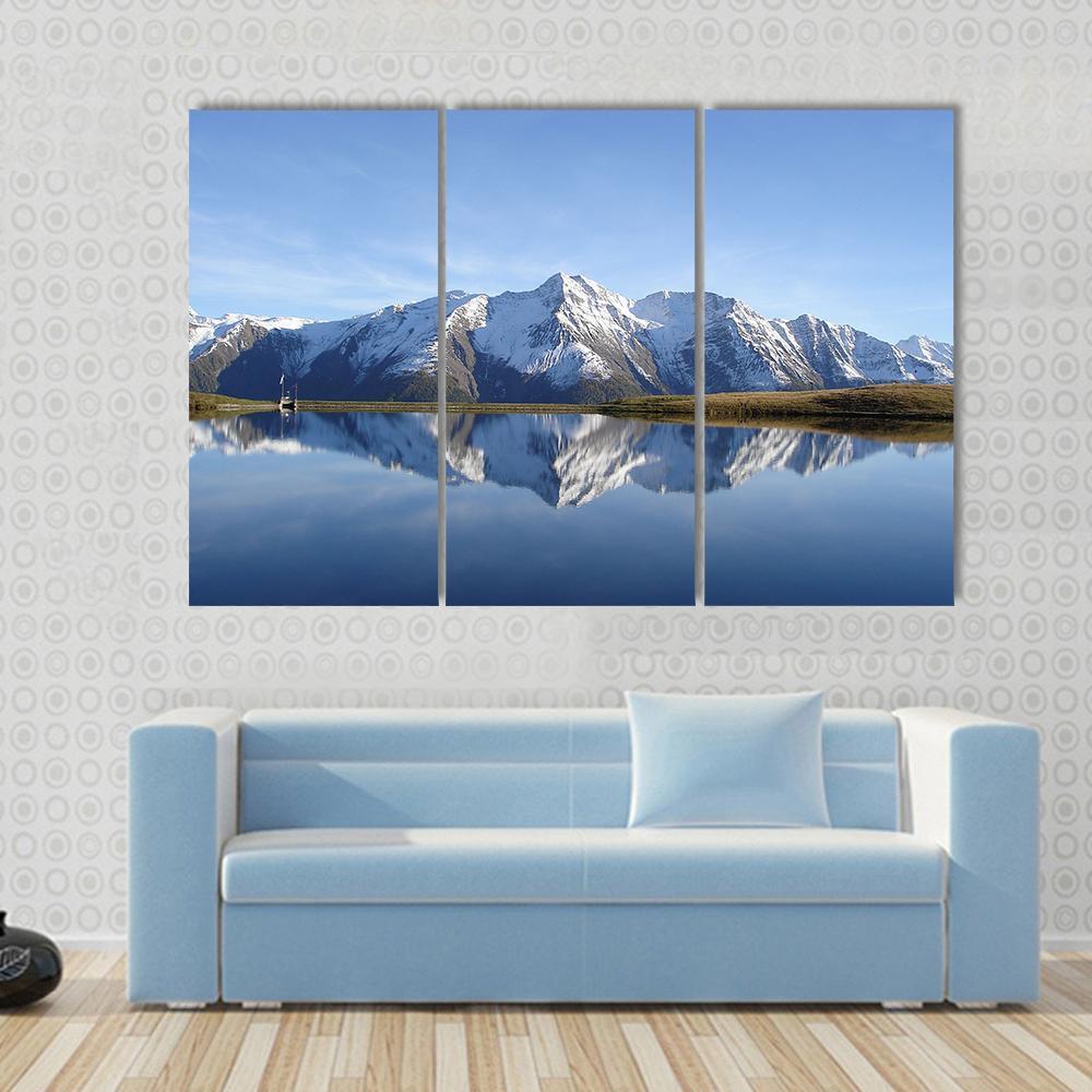 Bettmersee Lake Switzerland Canvas Wall Art-3 Horizontal-Gallery Wrap-37" x 24"-Tiaracle