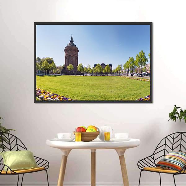 Water Tower Germany Canvas Wall Art-3 Horizontal-Gallery Wrap-25" x 16"-Tiaracle