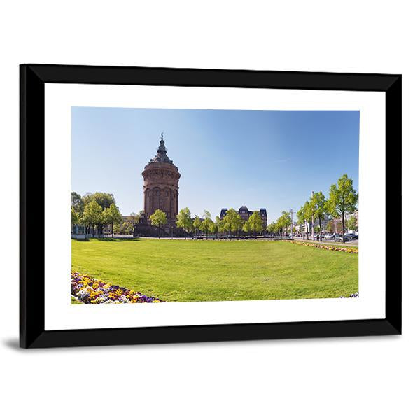 Water Tower Germany Canvas Wall Art-3 Horizontal-Gallery Wrap-25" x 16"-Tiaracle