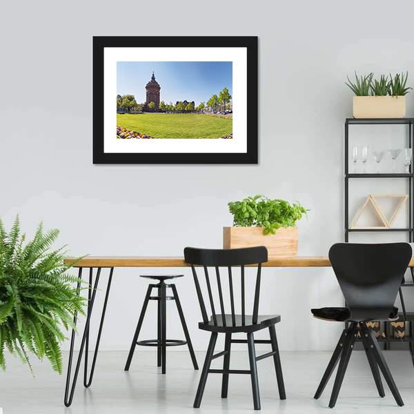Water Tower Germany Canvas Wall Art-3 Horizontal-Gallery Wrap-25" x 16"-Tiaracle