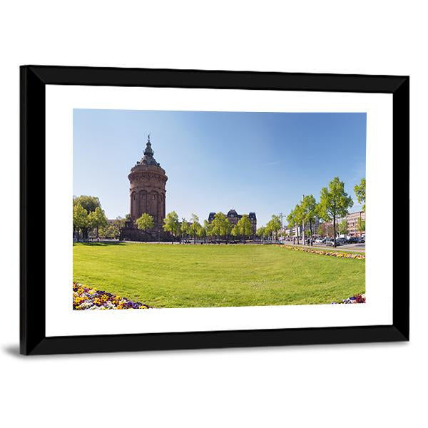 Water Tower Germany Panoramic Canvas Wall Art-1 Piece-36" x 12"-Tiaracle