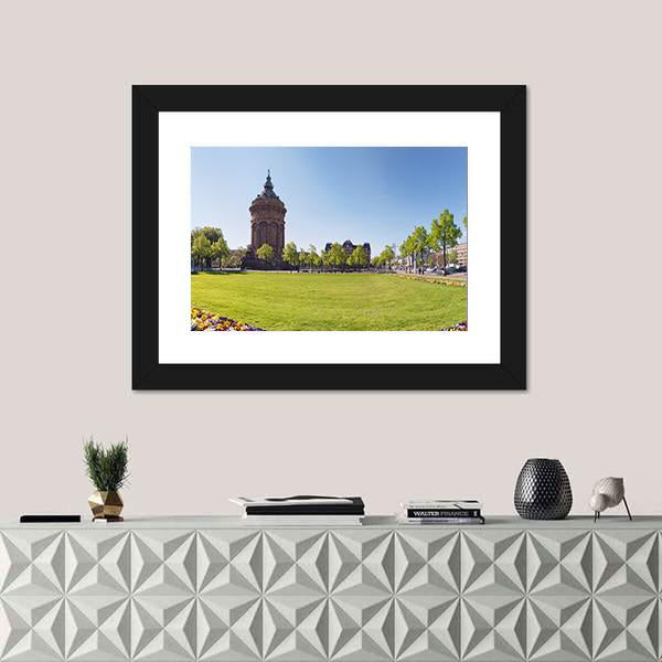 Water Tower Germany Panoramic Canvas Wall Art-1 Piece-36" x 12"-Tiaracle