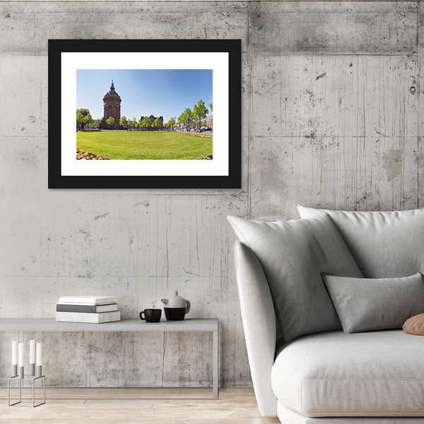 Water Tower Germany Panoramic Canvas Wall Art-1 Piece-36" x 12"-Tiaracle