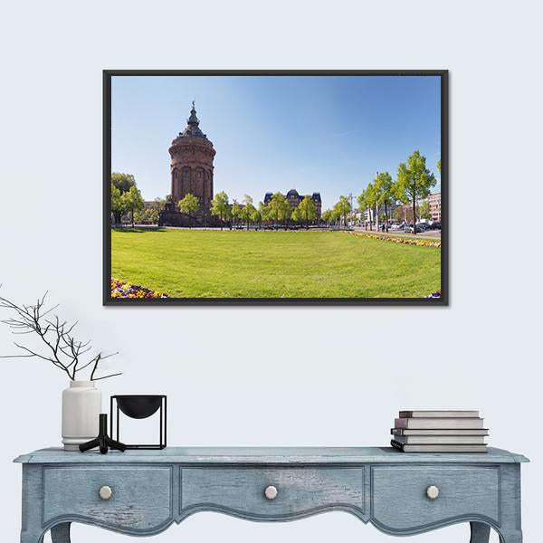 Water Tower Germany Panoramic Canvas Wall Art-1 Piece-36" x 12"-Tiaracle