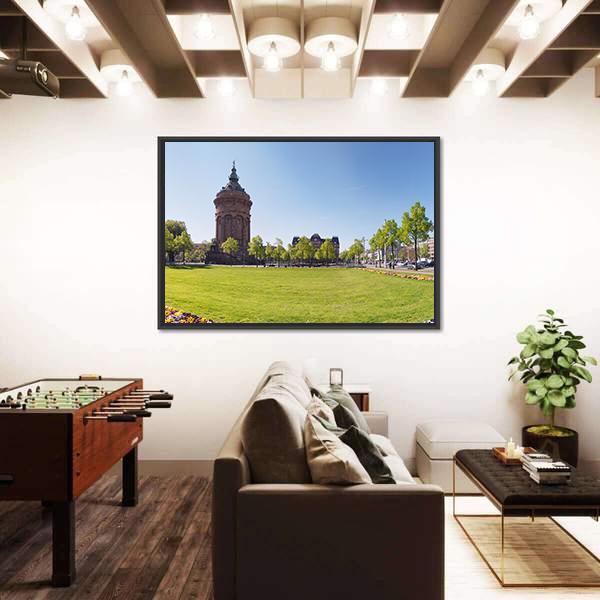 Water Tower Germany Panoramic Canvas Wall Art-1 Piece-36" x 12"-Tiaracle