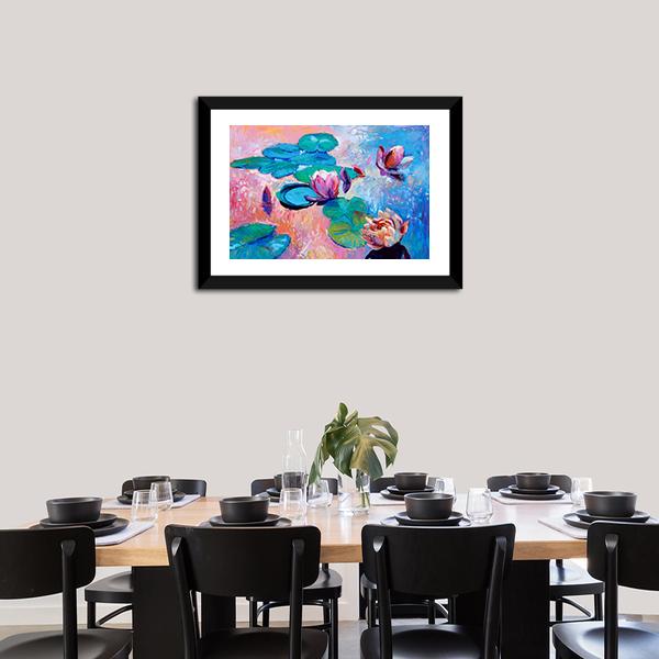 Watercolor Lilies Canvas Wall Art-3 Horizontal-Gallery Wrap-25&quot; x 16&quot;-Tiaracle