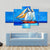 Watercolor Sketch Of Sail Ship And Sea Canvas Wall Art-3 Horizontal-Gallery Wrap-37" x 24"-Tiaracle