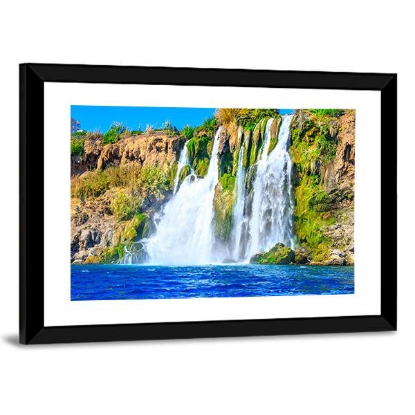 Waterfall Duden At Antalya Canvas Wall Art-5 Horizontal-Gallery Wrap-22" x 12"-Tiaracle