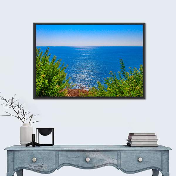 Waterfall Duden In Turkey Canvas Wall Art-1 Piece-Floating Frame-24" x 16"-Tiaracle