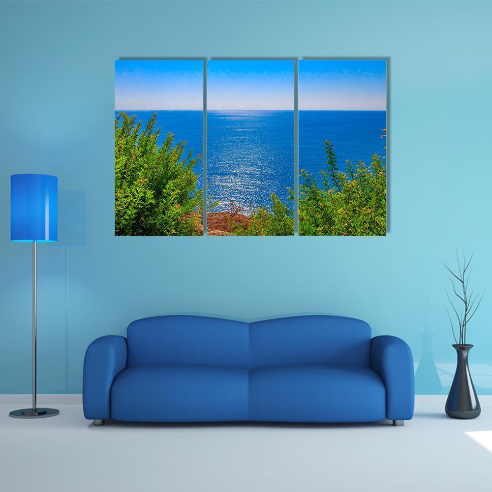 Waterfall Duden In Turkey Canvas Wall Art-3 Horizontal-Gallery Wrap-37" x 24"-Tiaracle