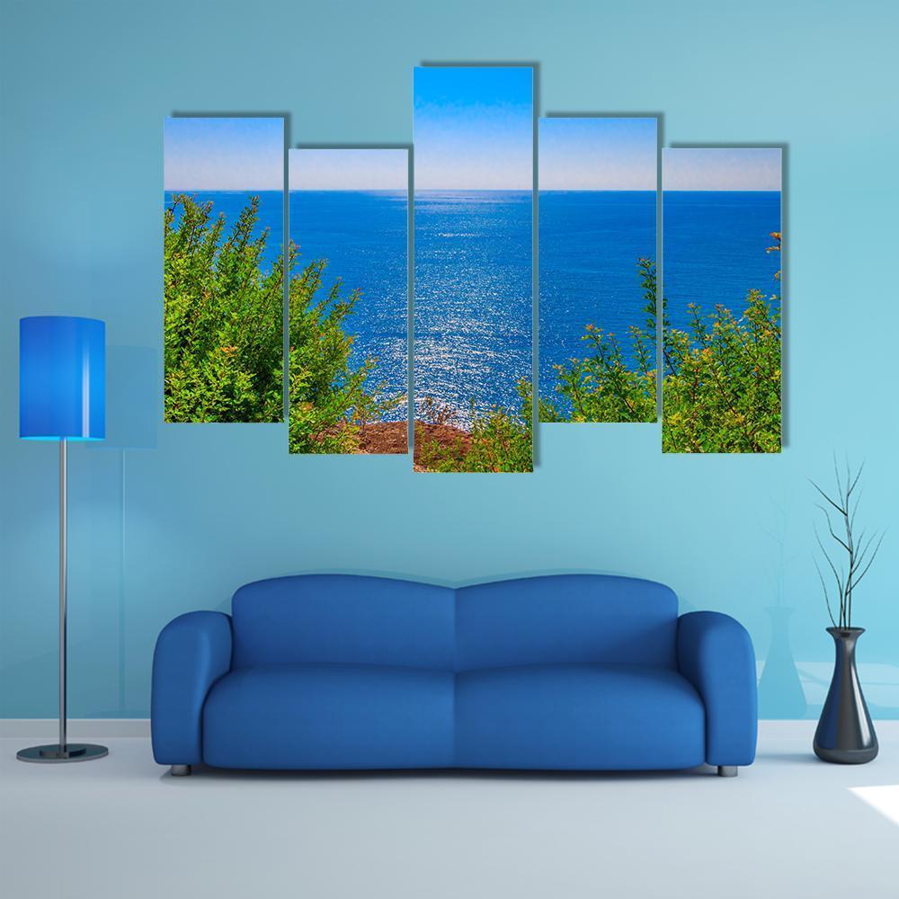 Waterfall Duden In Turkey Canvas Wall Art-5 Pop-Gallery Wrap-47" x 32"-Tiaracle