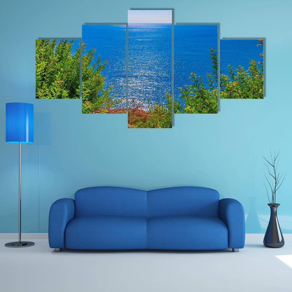 Waterfall Duden In Turkey Canvas Wall Art-5 Star-Gallery Wrap-62" x 32"-Tiaracle