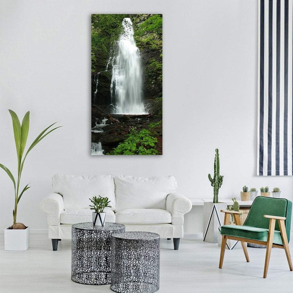 Waterfall In Bulgaria Vertical Canvas Wall Art-1 Vertical-Gallery Wrap-12" x 24"-Tiaracle