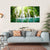 Waterfall In Deep Forest Canvas Wall Art-5 Horizontal-Gallery Wrap-22" x 12"-Tiaracle