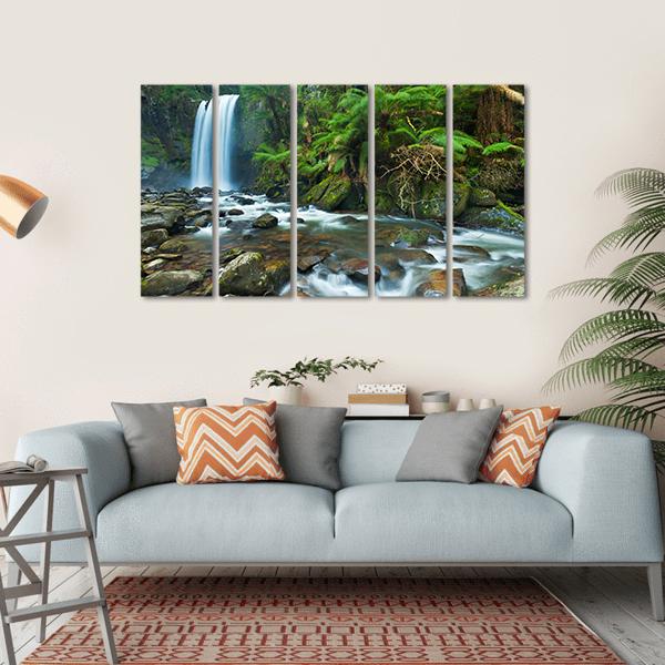 Waterfall In Great Otway National Australia Canvas Wall Art-5 Horizontal-Gallery Wrap-22" x 12"-Tiaracle