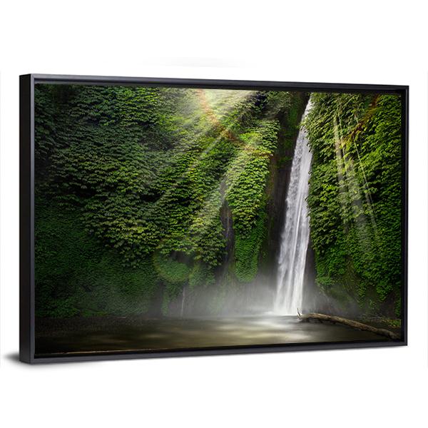 Waterfall In Munduk Bali Indonesia Canvas Wall Art-3 Horizontal-Gallery Wrap-25" x 16"-Tiaracle