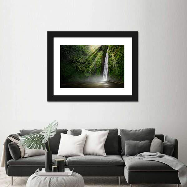 Waterfall In Munduk Bali Indonesia Canvas Wall Art-3 Horizontal-Gallery Wrap-25" x 16"-Tiaracle