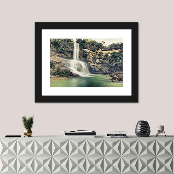 Waterfall In Philippines Canvas Wall Art-1 Piece-Framed Print-20" x 16"-Tiaracle