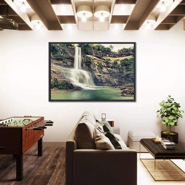 Waterfall In Philippines Canvas Wall Art-5 Horizontal-Gallery Wrap-22" x 12"-Tiaracle