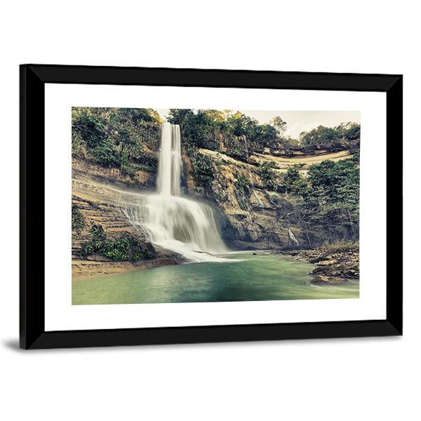 Waterfall In Philippines Canvas Wall Art-3 Horizontal-Gallery Wrap-25" x 16"-Tiaracle