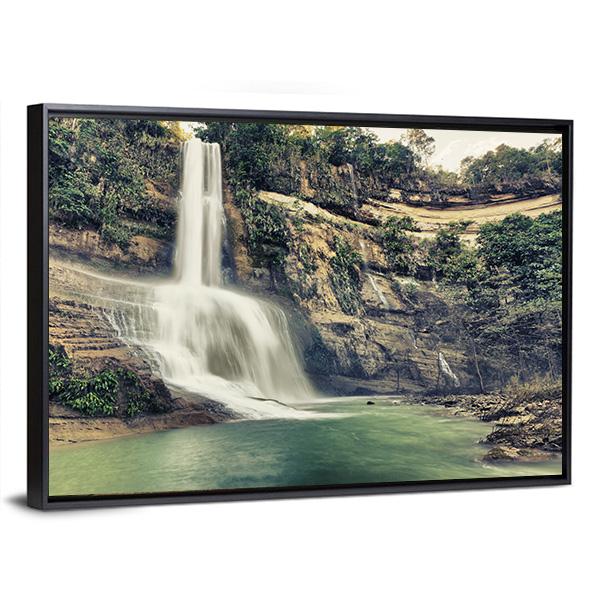 Waterfall In Philippines Canvas Wall Art-5 Horizontal-Gallery Wrap-22" x 12"-Tiaracle
