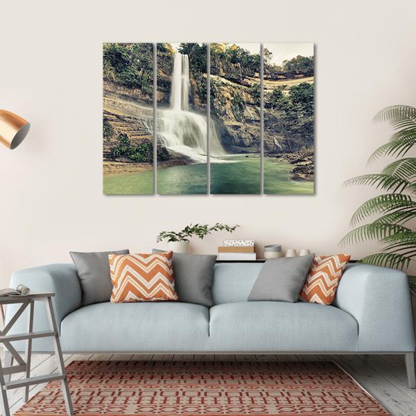 Waterfall In Philippines Canvas Wall Art-4 Horizontal-Gallery Wrap-34" x 24"-Tiaracle