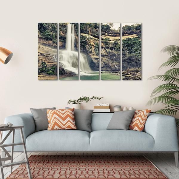 Waterfall In Philippines Canvas Wall Art-5 Horizontal-Gallery Wrap-22" x 12"-Tiaracle