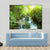 Waterfall In Small Forest Canvas Wall Art-1 Piece-Gallery Wrap-48" x 32"-Tiaracle