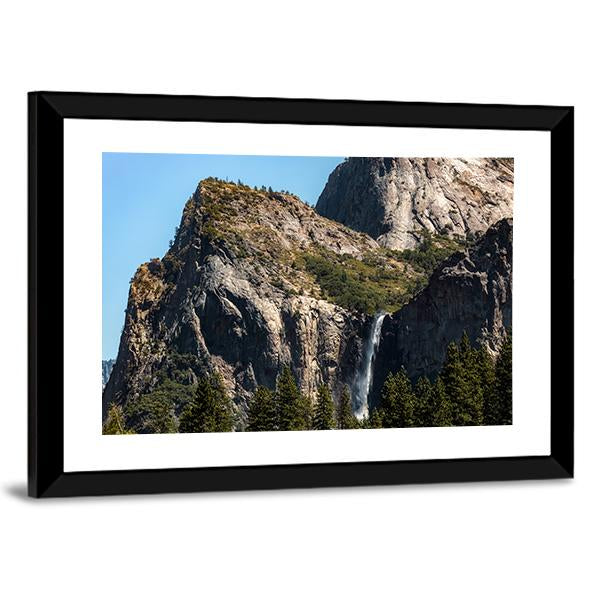 Waterfall In Yosemite On A Summer's Day Canvas Wall Art-3 Horizontal-Gallery Wrap-25" x 16"-Tiaracle