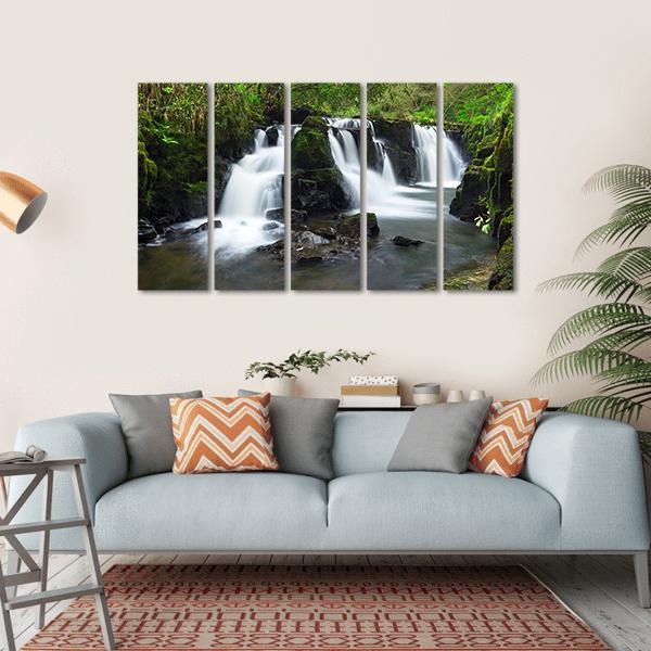 Waterfall Of Clare Glens Ireland Canvas Wall Art-5 Horizontal-Gallery Wrap-22" x 12"-Tiaracle