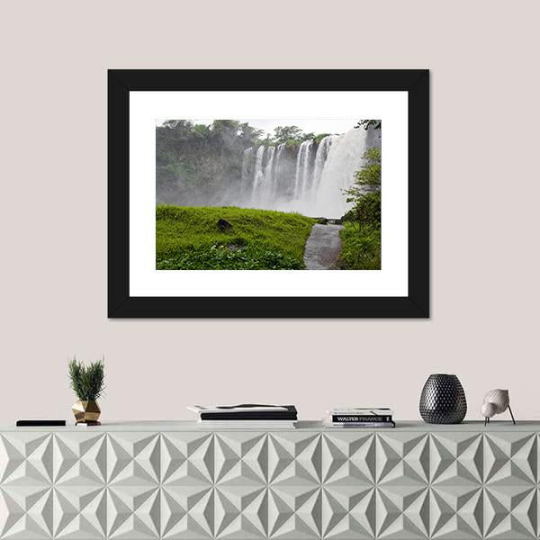 Waterfall Of Eyipantla In Mexico Canvas Wall Art-1 Piece-Framed Print-20" x 16"-Tiaracle