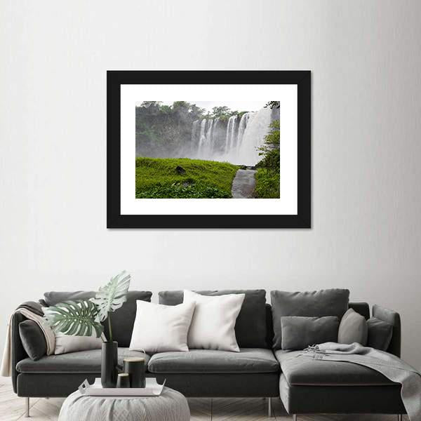 Waterfall Of Eyipantla In Mexico Canvas Wall Art-5 Horizontal-Gallery Wrap-22" x 12"-Tiaracle
