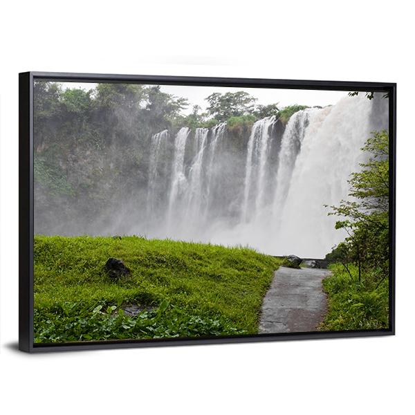 Waterfall Of Eyipantla In Mexico Canvas Wall Art-5 Horizontal-Gallery Wrap-22" x 12"-Tiaracle