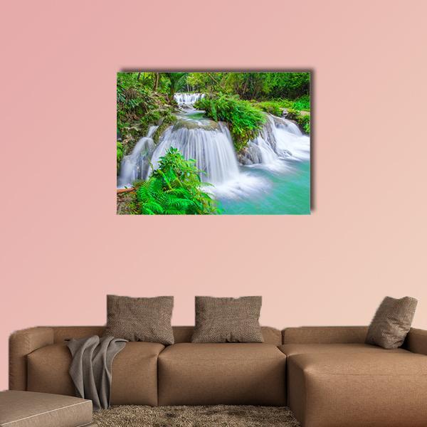 Waterfall Of Island Of Siquijor Philippines Canvas Wall Art-1 Piece-Gallery Wrap-36" x 24"-Tiaracle