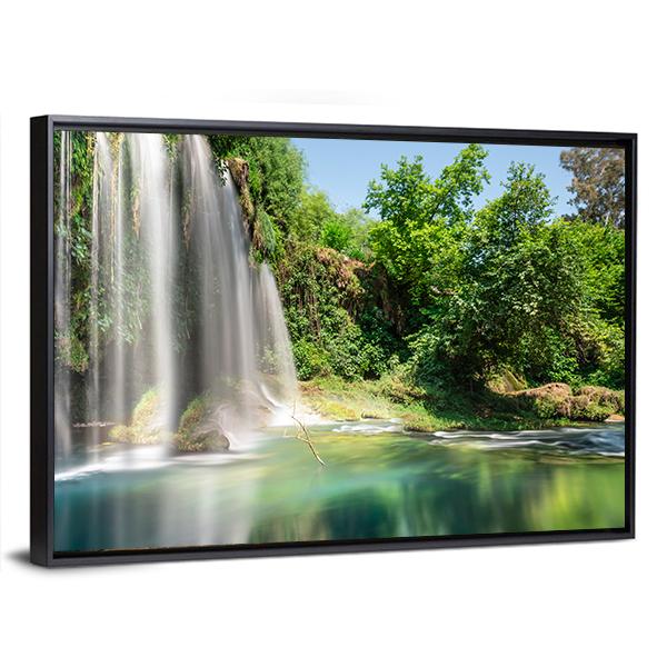 Waterfall Of The Antalya Area Canvas Wall Art-3 Horizontal-Gallery Wrap-25" x 16"-Tiaracle