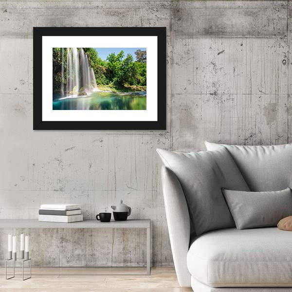 Waterfall Of The Antalya Area Canvas Wall Art-3 Horizontal-Gallery Wrap-25" x 16"-Tiaracle