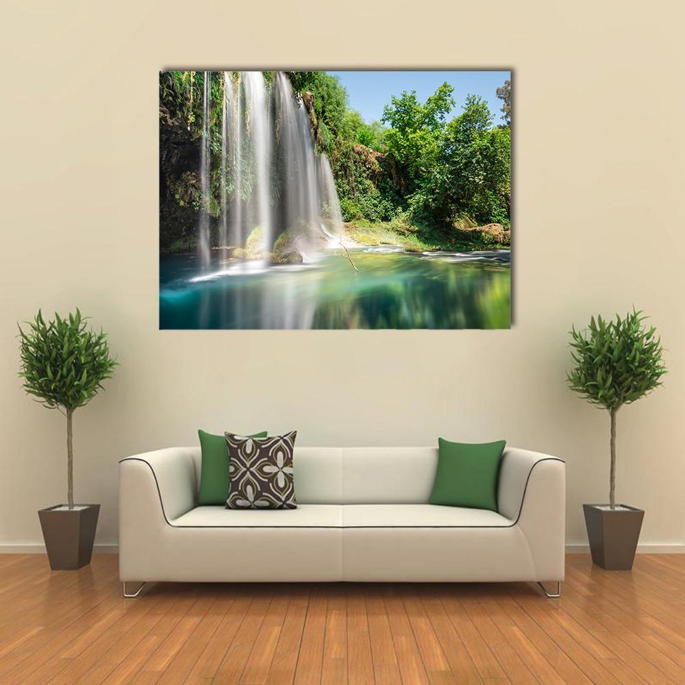 Waterfall Of The Antalya Area Canvas Wall Art-1 Piece-Gallery Wrap-48" x 32"-Tiaracle