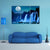 Waterfall Under Moonlight Canvas Wall Art-3 Horizontal-Gallery Wrap-37" x 24"-Tiaracle