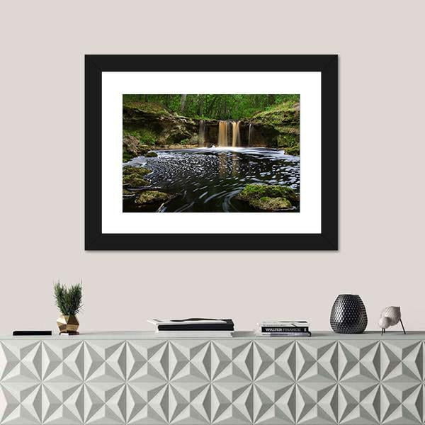 Waterfalls Along Falling Creek In Florida Canvas Wall Art-1 Piece-Framed Print-30" x 20"-Tiaracle