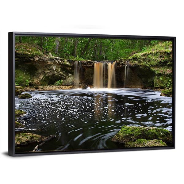 Waterfalls Along Falling Creek In Florida Canvas Wall Art-3 Horizontal-Gallery Wrap-25" x 16"-Tiaracle