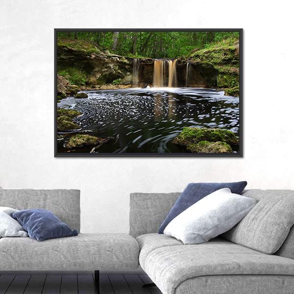 Waterfalls Along Falling Creek In Florida Canvas Wall Art-3 Horizontal-Gallery Wrap-25" x 16"-Tiaracle