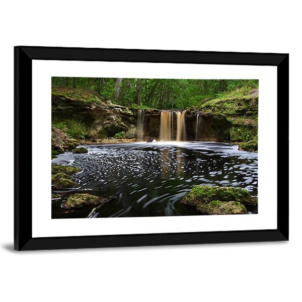 Waterfalls Along Falling Creek In Florida Canvas Wall Art-3 Horizontal-Gallery Wrap-25" x 16"-Tiaracle