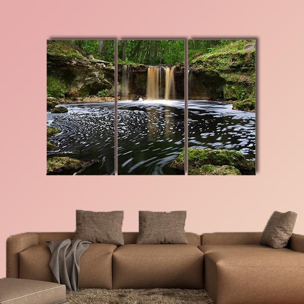 Waterfalls Along Falling Creek In Florida Canvas Wall Art-3 Horizontal-Gallery Wrap-37" x 24"-Tiaracle