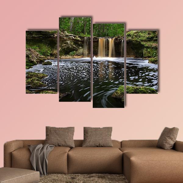 Waterfalls Along Falling Creek In Florida Canvas Wall Art-4 Pop-Gallery Wrap-50" x 32"-Tiaracle