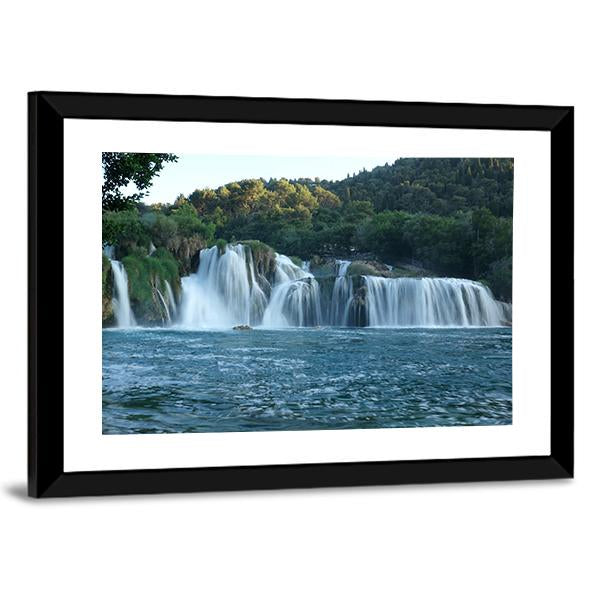 Waterfalls At Plitvice Lakes National Park Panoramic Canvas Wall Art-1 Piece-36" x 12"-Tiaracle
