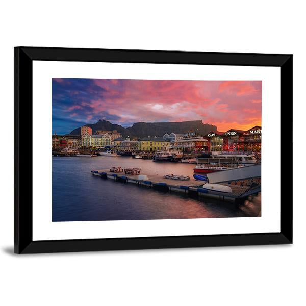 Waterfront At The Sunset Time Canvas Wall Art-3 Horizontal-Gallery Wrap-25" x 16"-Tiaracle