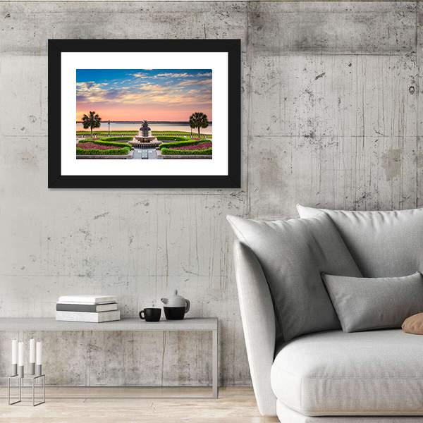 Waterfront Park In Charleston Panoramic Canvas Wall Art-1 Piece-36" x 12"-Tiaracle