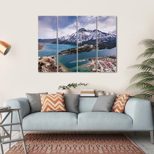 Waterton Lakes From The Bears Hump Canvas Wall Art-4 Horizontal-Gallery Wrap-34" x 24"-Tiaracle