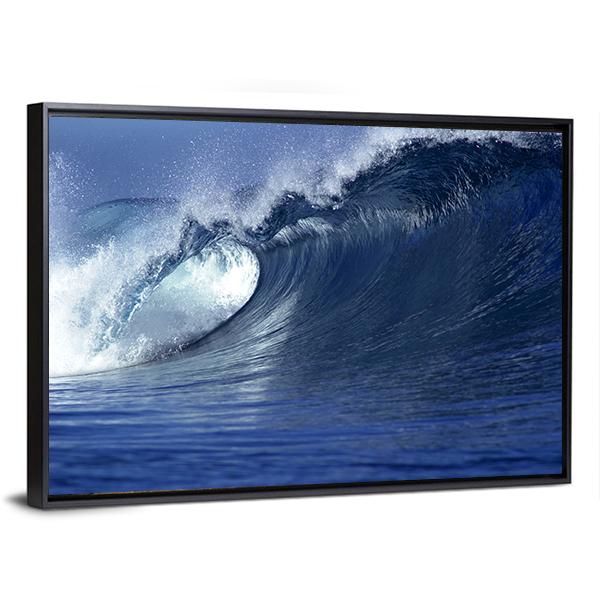 Wave In Ocean Fiji Canvas Wall Art-3 Horizontal-Gallery Wrap-25" x 16"-Tiaracle