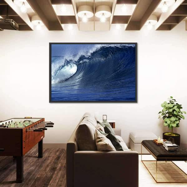 Wave In Ocean Fiji Canvas Wall Art-5 Horizontal-Gallery Wrap-22" x 12"-Tiaracle